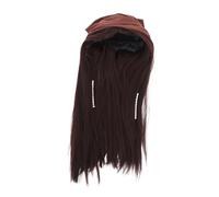 NIYANGLE Parrucca da pirata per carnevale: unisex, colore marrone, per uomini e donne - Parrucca da pirata per cosplay con bandana - Perfetta per feste a tema Halloween
