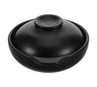 NIYANGLE Pentola in Argilla con Coperchio 600ml per Cucina Coreana, Facile da Pulire e Preserva Gusto Originale, per Uso in Cucina e Viaggi