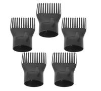 NIYANGLE Pettine Ugello Resistente Alte Temperature in Pa Nero Set 5 Pezzi per Asciugacapelli per Chioma Ricci Naturali Uso Quotidiano e Viaggi