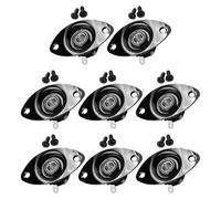 NIYANGLE Piastra Jack Ovale in Metallo per Chitarra Elettrica, Basso, Ukulele e Mandolino, Presa di Ingresso 6,35 Mm, Set da 8 Pezzi per Riparazione e Sostituzione, Connessione