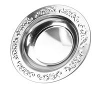 NIYANGLE Piatto da Portata in Acciaio Inossidabile 25 Cm Superficie a Specchio, Piatto Decorativo per Alimenti Resistente per Eventi come Matrimoni e Feste