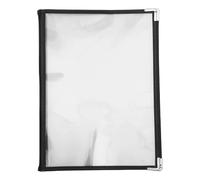NIYANGLE Porta Menù Ristorante Trasparente in PVC A4 16 Viste Cartella Menù Antistrappo Copertina Similpelle Protezione Facile da Aggiornare per Bar e Locali Professionali