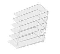 NIYANGLE Portadocumenti da Scrivania 5 Scomparti Trasparente, Organizer Porta Libri Resistente All’usura, Portalettere Compatto per Casa e Ufficio, Raccoglitore per File e Posta Facile