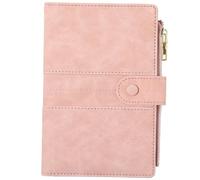 NIYANGLE Portapassaporti Chiusura Bottone Automatico Custodia Per Passaporto e Carte Organizer Per Biglietti e Schede Rosa