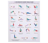 NIYANGLE Poster da Parete Yoga con Posizioni Equilibrate su Tela e Legno Massello, Facile Installazione, Decorazione Elegante per Spazio Muro e Esercizio Quotidiano