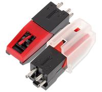 NIYANGLE Puntina per Giradischi in Plastica 2 Pezzi Ago di Ricambio per Stilo Fonografo Puntina in Rubino Compatibile Grammofono e Giradischi per Vinile Alta Capacità di Tracciamento e