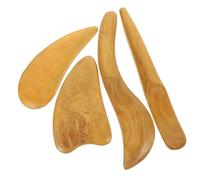NIYANGLE Raschietto Per Massaggi in Legno Set Da 4 Pezzi Per e Corpo Strumenti Per Rilassamento e Facile Da Usare e Portatile Adatto Per Spa e Trattamenti Estetici
