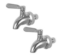 NIYANGLE Rubinetto Erogatore in Acciaio Inox 304, Set 2 Pezzi, per Distributore di Bevande e Secchio Succo, Resistente a Bevande Calde e Fredde, Controllo Anti-perdite, per Uso Domestico