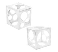 NIYANGLE Scatola di Misurazione Palloncini 11 Fori 2 Pezzi Strumento Misura Dimensioni Palloncini Righello Sferico Accessorio per Decorazioni Feste Compleanno Matrimonio