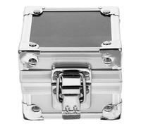 NIYANGLE Scatola in Alluminio Argento per Testine Lucidatura Unghie, Organizer Leggero e Display Professionale per Uso Manicure e Salone