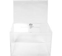 NIYANGLE Scatola per Votazioni e Donazioni in Acrilico Trasparente da Parete con Serratura e Ampia Capacità Cassetta Postale Contemporanea per Scuole Uffici e Luoghi Pubblici Montaggio