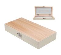 NIYANGLE Scatola Porta Vetrini Compatta e Facile da Trasportare in Legno per Microscopio Capacità per Collezione e Uso Educativo