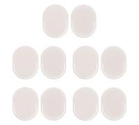 NIYANGLE Set 10 Pezzi Spazzole per Shampoo Portatili Ovali in Plastica Morbida Bianca, Massaggiatore per Cuoio Capelluto Versatile per Uso Domestico e Igiene Personale