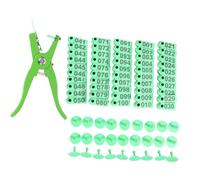 NIYANGLE Set 103 Pezzi Pinze per Etichette Auricolari in Plastica Verde per Maiali e Bovini, Resistenti al Calore e All'invecchiamento, Strumento Multifunzione per Identificazione Bestiame