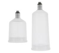 NIYANGLE Set 2 Contenitori Vernice Smontabili per Aerografo in Plastica e Acciaio Flaconi Ricaricabili per Modellismo Decorazioni Torte Nail Art e Tatuaggi