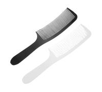 NIYANGLE Set 2 Pettini Professionali per Barbiere Curvi Bianco in Polimero Antistatici per Uomo Strumenti Flessibili per Taglio e Fade Uso Professionale