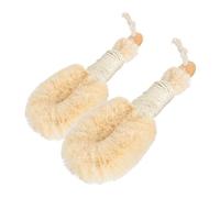 NIYANGLE Set 2 Spazzole Da Bagno Esfolianti in Sisal Naturale Grandi Per Scrub Corpo a Secco e Sotto Doccia, Spazzole Asciutte Per La Pelle Per Migliorare La Pulizia e Rimuovere Cellule Morte