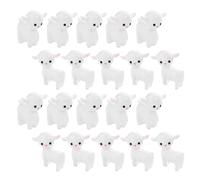 NIYANGLE Set 20 Mini Statuette di Pecore in Resina, Decorazioni Paesaggistiche in Miniatura per Aree Verdi e Bonsai, Ornamenti Animali Fatti a Mano per Interni ed Esterni