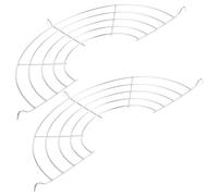 NIYANGLE Set 2pezzi Griglia di Raffreddamento Semicircolare in Acciaio Inossidabile per Separazione Olio e Conservazione Facile, Accessori da Cucina per Forno e Casa