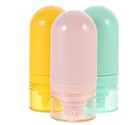 NIYANGLE Set 3 Bottiglie da Viaggio Ricaricabili 30ml in Abs Design Invertito per Lozione e Shampoo, Contenitori Vuoti per Uso Travel e On-the-go