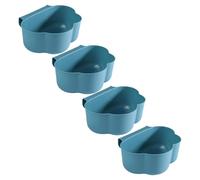 NIYANGLE Set 4 Mini Cestini la Spazzatura da Cucina Appesi, Contenitori Sospesi in Plastica Resistente Blu 23x18x9cm, Organizzatori Salvaspazio per Raccolta Differenziata Domestica, Uso