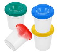 NIYANGLE Set 4 Pezzi di Lavapennelli Rotanti in ABS Riutilizzabili, Comodi da Trasportare, per Laboratori Artistici e attività Creative Colore Casuale