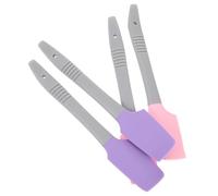 NIYANGLE Set 4 Pezzi Spatole in Silicone e Pp per Ceretta, Sicure e Antiscivolo, per Uso Domestico su Mani e Piedi, Applicatori Pratici e Resistenti