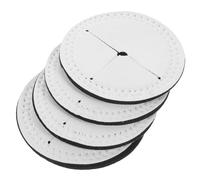 NIYANGLE Set 4 Sottobicchieri Tondi per Sublimazione in Materiale Morbido Bianco Fondo Antiscivolo Sottobicchieri Antiscottatura per Calici da Vino Accessori Fai da Te per Decorazione