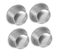 NIYANGLE Set 4 Stampi per Dolci in Acciaio al Carbonio Antiaderente, Stampi per Budino e Crostatine, Pirottini per Muffin Resistenti al Calore per Cucina e Dessert Creativi