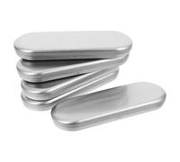NIYANGLE Set 5 Pezzi Astucci in Latta Portapenne in Metallo Coperchio Incernierato Organizer per Cancelleria Compatto e Resistente All’Umidità Contenitore Multifunzionale per Penne e