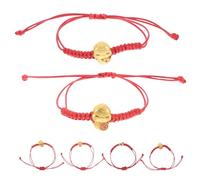 NIYANGLE Set 6 Braccialetti a Corda Anno del Serpente Ciondolo a Forma di Serpente Braccialetti Amicizia Intrecciati per Coppie e Studenti Accessori Moda Culturali per Capodanno Cinese