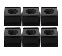 NIYANGLE Set 6 Pezzi Microfono Portatile Nero in Plastico Supporto Cubo Quadrato per Interviste e Reportage Design Lucido e Prestazioni Colore Incomparabili