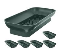 NIYANGLE Set 6 Vassoi Rettangolari Portafiori in Plastica, Base Stabile per Composizioni Floreali con Rana dei Fiori, Supporto per Centrotavola e Decorazioni per Matrimoni, Feste