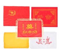 NIYANGLE Set Copri Urna per Ceneri con Custodia, Coperture per Bare in Stoffa, Decorazioni Funebri Complete per Cerimonie al Chiuso e all’Aperto, Kit 5 Pezzi per Funerali Rispettosi