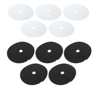 NIYANGLE Set da 20 Pezzi Tessuto di Controllo Rotondo per Frutteto, Telo Pacciamatura Biodegradabile Nero e Argento, Accessorio Giardinaggio per Protezione Piante e Suolo, Resistente