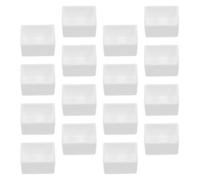 NIYANGLE Set da 60 Pezzi di Mezze Pentole Vuote per Acquerelli da 1,8ml in Plastica Bianca Spessa, per Pittura a Olio e Acrilico, Migliora la Miscelazione e Riduce gli Sprechi