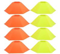 NIYANGLE Set da 8 Coni a Disco Esagonali per Allenamento di Calcio Giovanile, Marcatori Sportivi Portatili ad Alta visibilità, Coni per Esercizi di Agilità su Campi Prato al Coperto