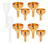 NIYANGLE Set Imbuti Mini in Metallo con Contagocce 3 Ml, Imbuto per Profumi, Riempimento Preciso per Bottiglie Piccole e Oli Essenziali, per Uso Domestico e Artigianale