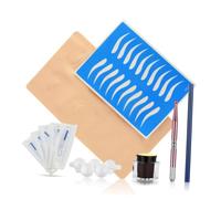 NIYANGLE Set Penne Microblading Manuali Punta Rotonda, Kit Per Pratica Su Pelle, Incluso Anello, Per Sopracciglia e Tatuaggi Mimetici, Per Professionisti Della Cura Estetica, Colore Rosa