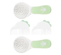 NIYANGLE Set per Capelli Bambina 2 Elementi Spazzola Morbida in Silicone e Pettine in Plastica per Ragazzo Ragazza Riduzione Irritazioni e Districamento Facile per Uso Giornaliero