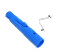 NIYANGLE Set Puntale Filettato in Alluminio per Manico di Scopa e Asta di Prolunga, Accessorio per Manici Spolverino Punta Ergonomica Blu e Molla di Fissaggio, Ricambio per Strumenti