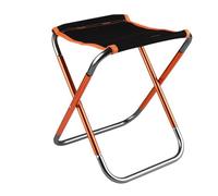 NIYANGLE Sgabello Pieghevole Portatile Resistente Arancione, Sgabello da Campeggio Multifunzione per Pesca, Spiaggia e Barbecue, Accessorio Leggero per Escursioni e Viaggi All’aperto