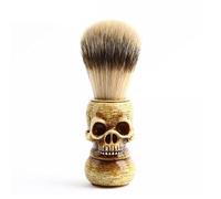NIYANGLE Spazzola per Barba da Uomo Setole di Tasso Forma Cranio Manico Rotondo in Resina per Rasatura e Cura della Barba a Casa in Viaggio