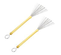 NIYANGLE Spazzola per Batteria in Acciaio e Legno Design Gancio Superficie Liscia Facile da Suonare Effetto Rimbalzo Adatto per Strumenti Percussione come Batteria e Jazz Retrattile