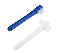 NIYANGLE Spazzola per Pulizia delle Protesi Dentarie a Doppia Testa 2 Pezzi Strumento per Dentiera Setole Morbide per Uso Quotidiano
