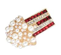 NIYANGLE Spilla a Forma di Popcorn in Lega Rossa per Donna, Decorazione Costume Elegante e Versatile per Cerimonie e Feste Design Raffinato e Brillante