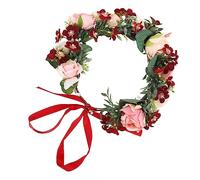 NIYANGLE Sposa Naturale Ghirlanda per Matrimonio per Sposa Damigelle e Mamme Sposi