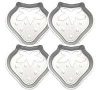 NIYANGLE Stampi Antiaderenti per Budino in Acciaio al Carbonio, Set da 4 Stampi per Gelatine e Crostate All’uovo, Accessori da Forno per Dolci Fatti in Casa, Facili da Sformare e Lavare