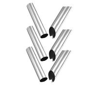 NIYANGLE Stampi in Acciaio Inox 304 per Cannoli e Cornetti, Set 6 Pezzi Tubo Cilindrico e Sagomato, Attrezzi per Forno e Pasticceria, per Uso Professionale e Casalingo