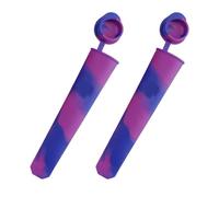 NIYANGLE Stampi per Ghiaccioli in Silicone 2 Pezzi Blu e Viola, Set per Gelato Fai da Te, Facile da Sformare e Pulire, Resistenti e Adatti per Preparazioni Casalinghe